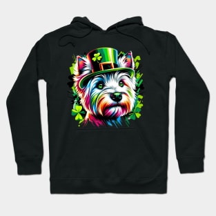 West Highland White Terrier Celebrates St Patrick's Day Hoodie